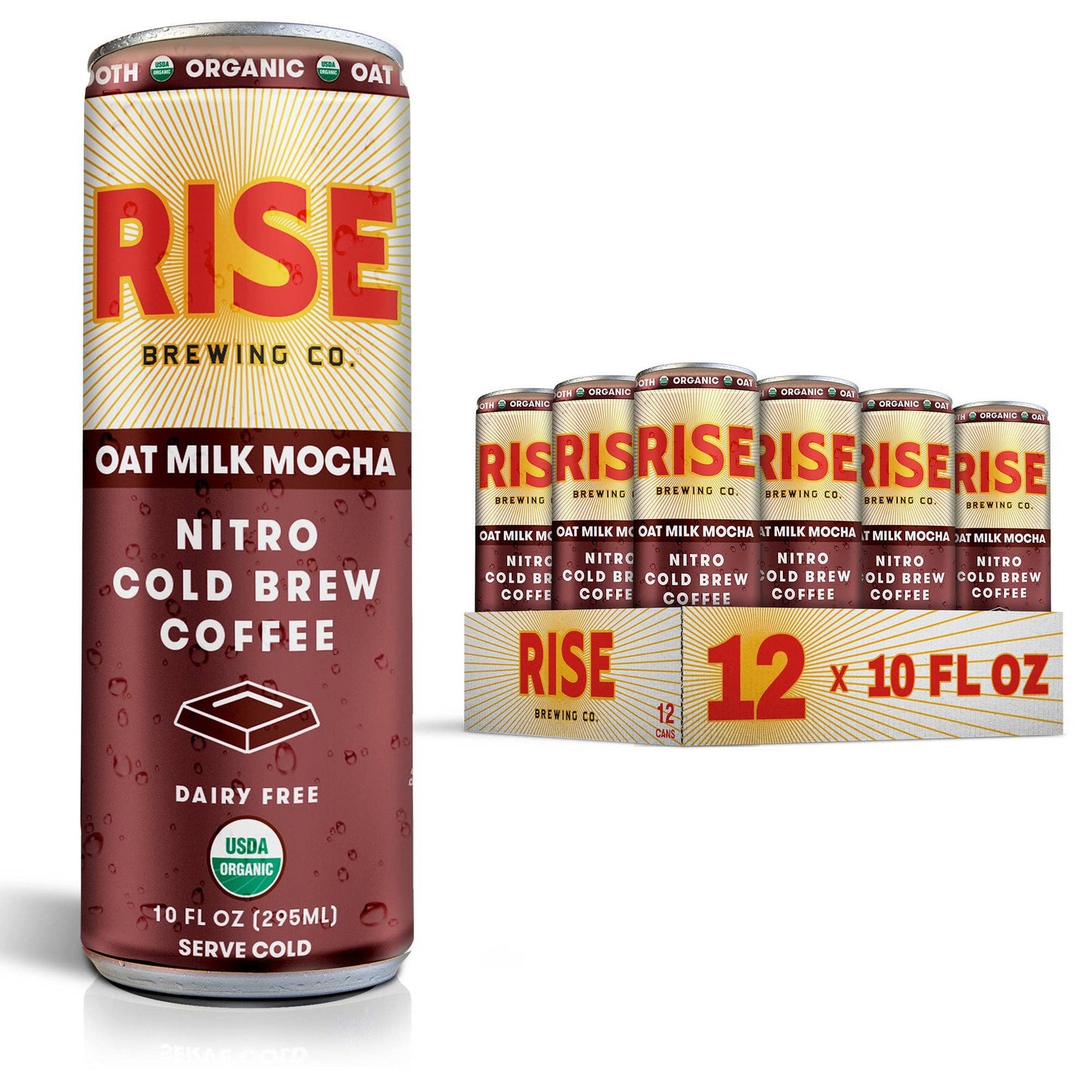 Oat Milk Mocha Nitro Cold Brew Latte - 12 pack