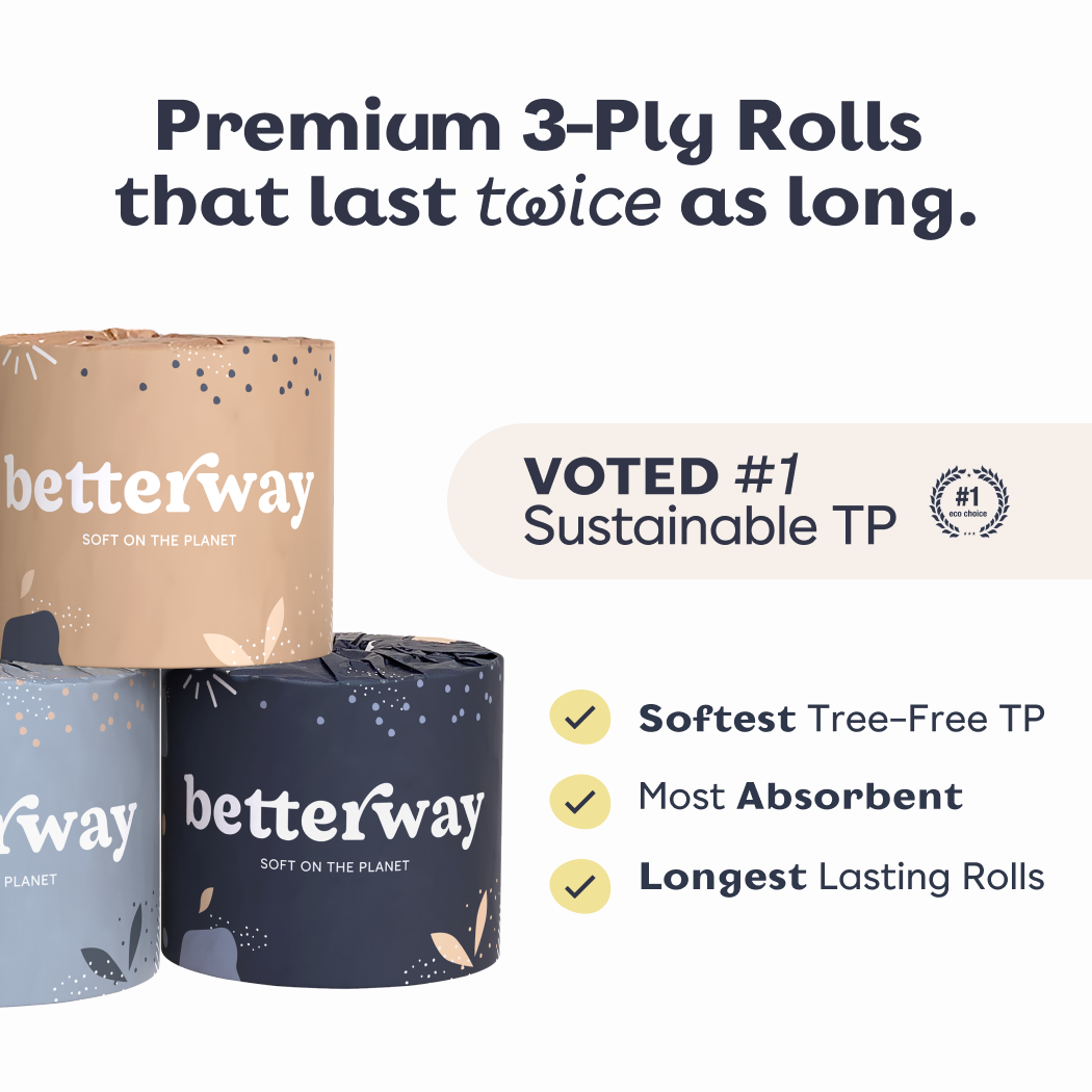 Bamboo Toilet Paper - Single Wrapped Rolls