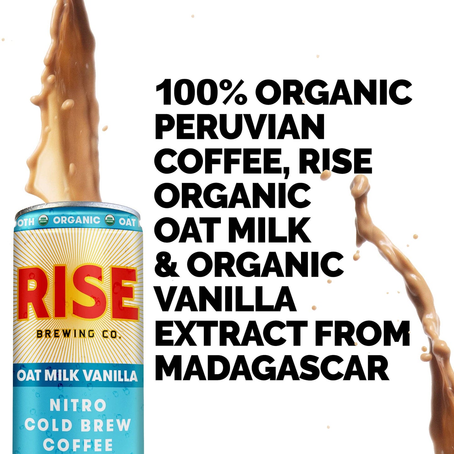 Oat Milk Vanilla Nitro Cold Brew Latte - 12 pack