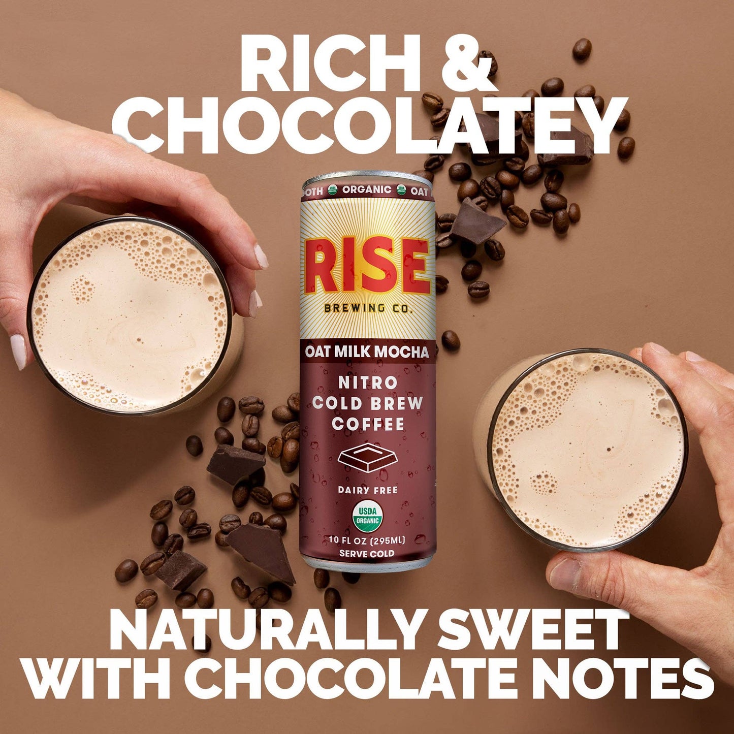 Oat Milk Mocha Nitro Cold Brew Latte - 12 pack