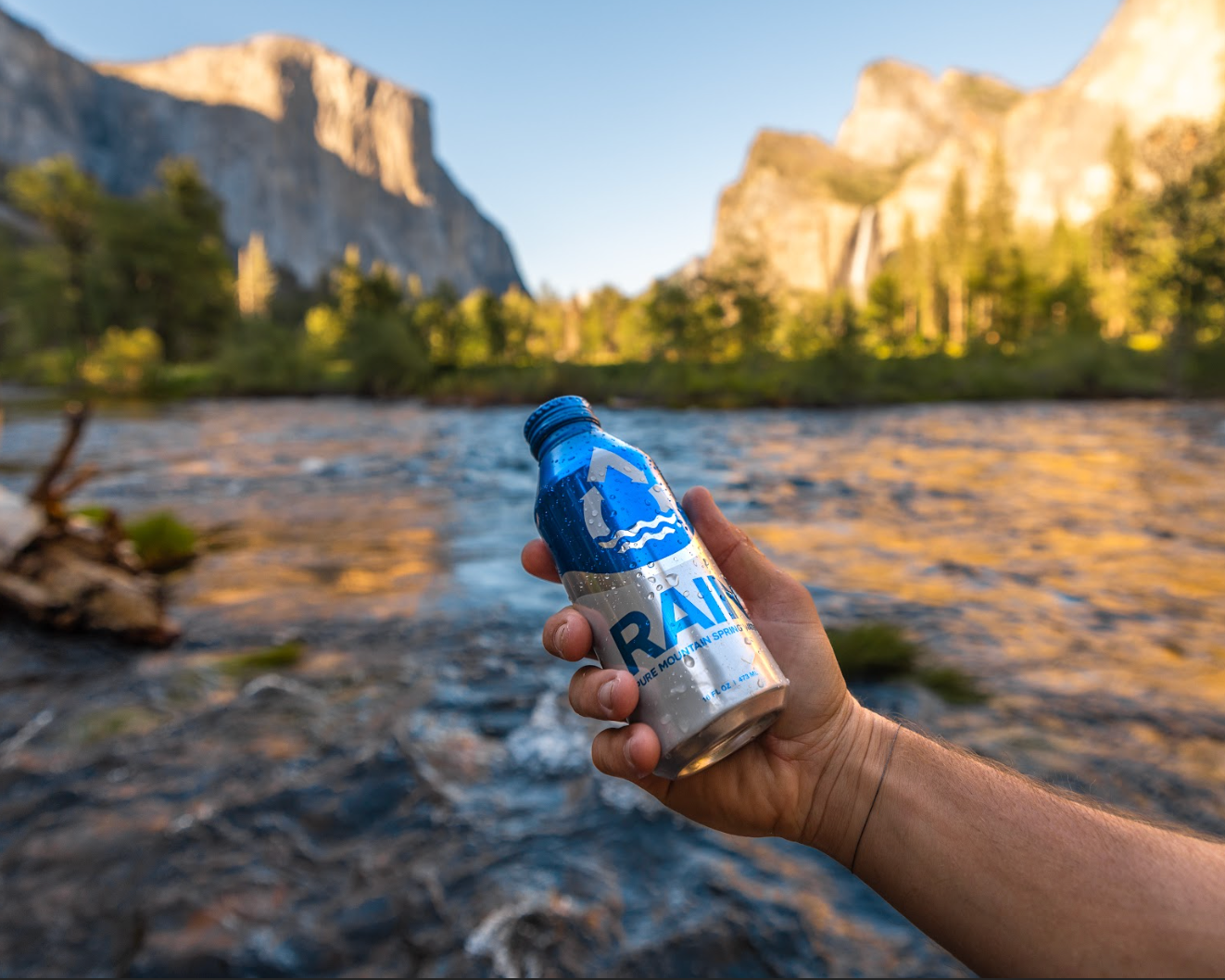 RAIN 16oz Aluminum Bottled Spring Water