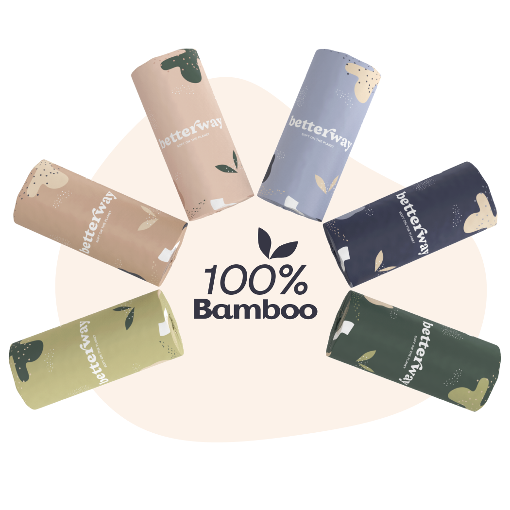 Unbleached Bamboo Paper Towels (8 rolls/box)